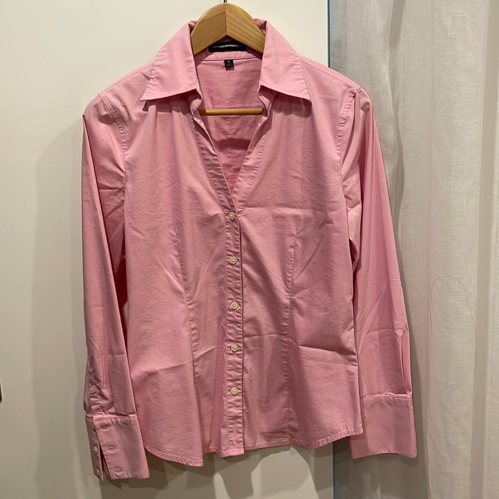 Express pink button down shirt